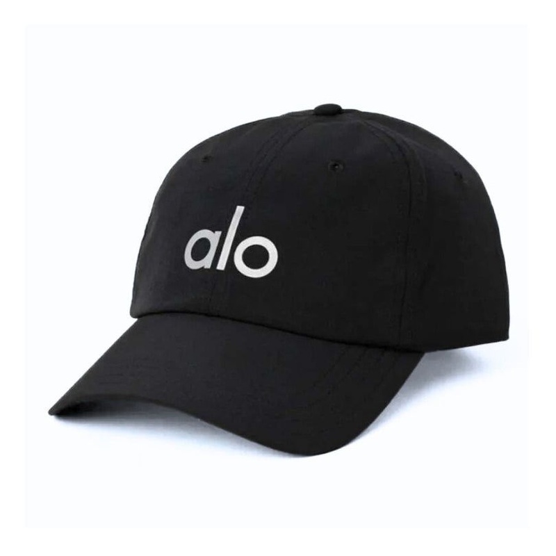 Alo Black Logo Baseball Cap For Unisex