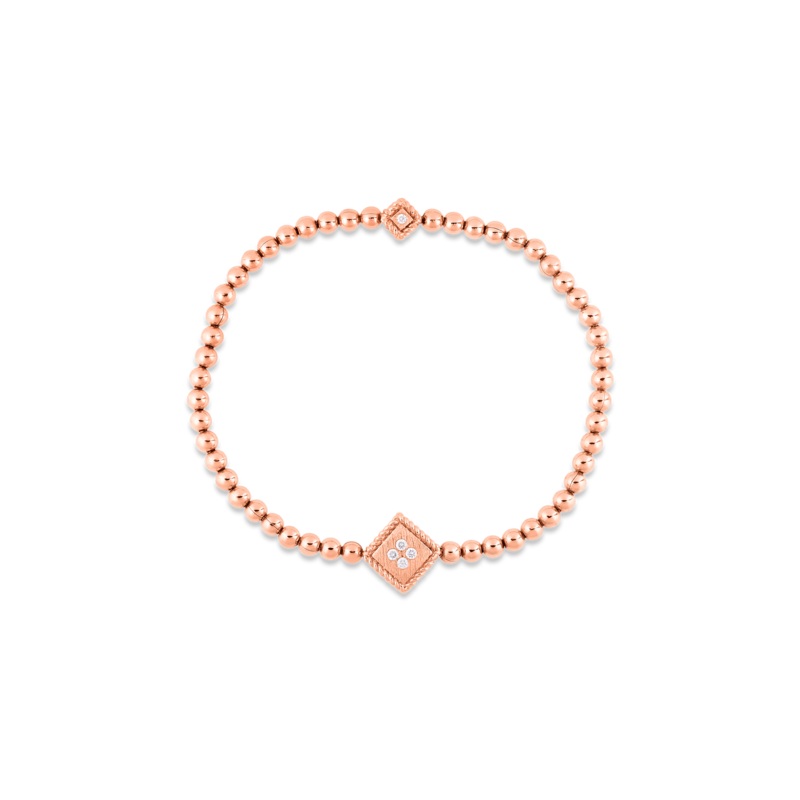 18K Gold Palazzo Ducale Diamond Accent Stretch Bracelet