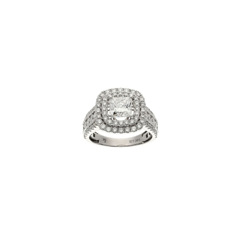 A Diamond Halo Ring