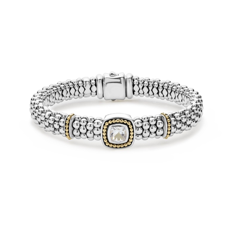 Rittenhouse White Topaz Caviar Bracelet | 9mm