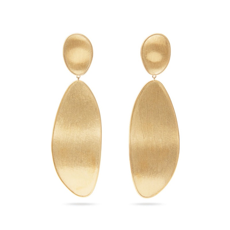 18K Yellow Gold Link Drop Earrings