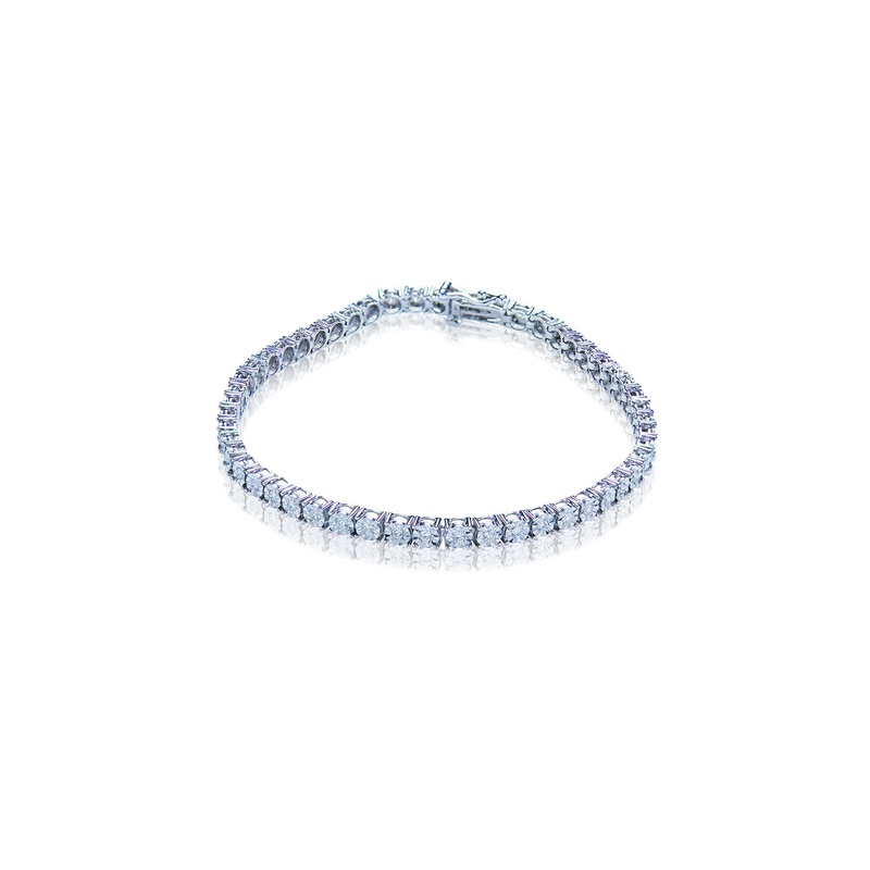14K White Gold 1.00 CTW Diamond Tennis Bracelet