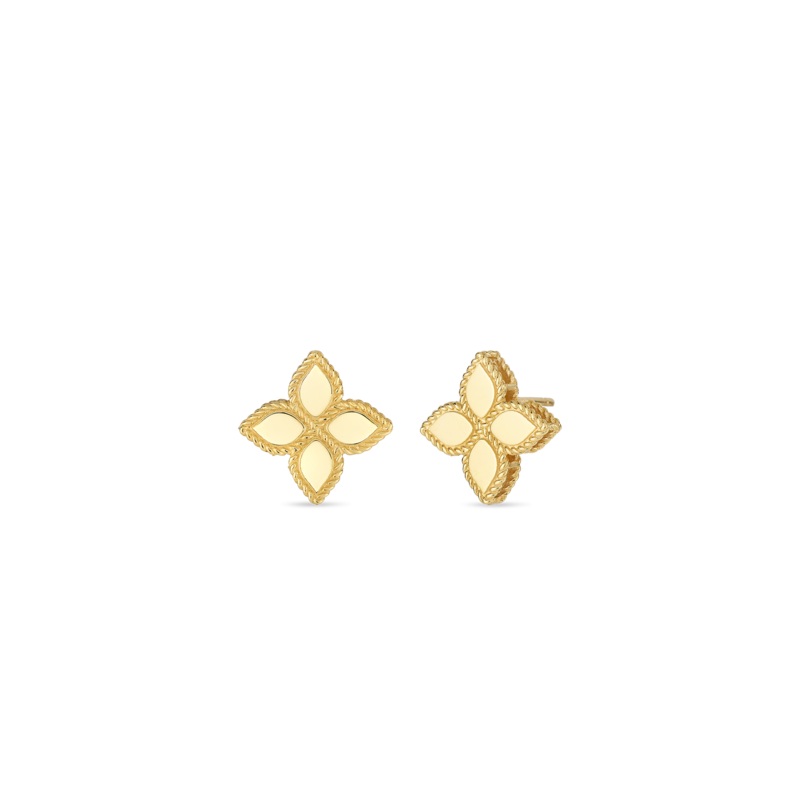 18K Yellow Gold Medium Stud Earrings