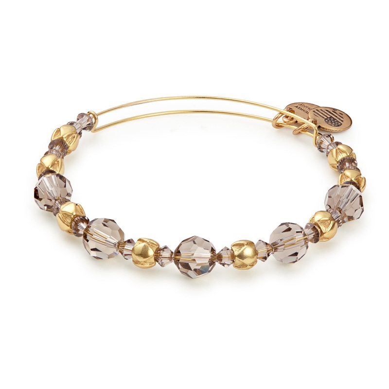 Moon Beaded Bangle With Swarovski Crystals