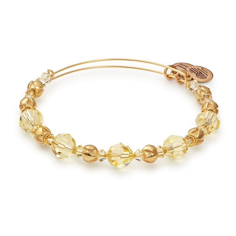Sunglow Beaded Bangle With Swarovski Crystals