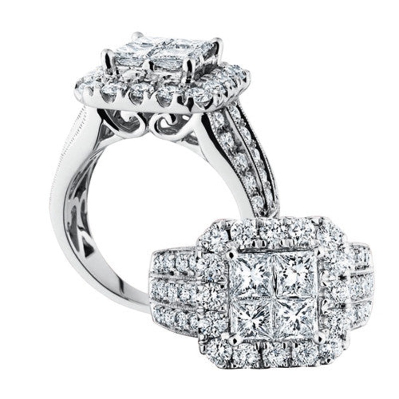 3.00 CTW Princess Cut Diamond Ring