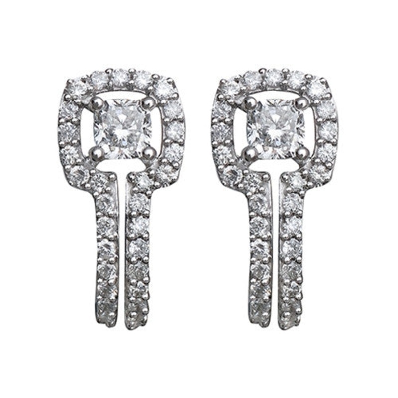 Diamond Earrings 14k White Gold  (0.95 ct. tw)