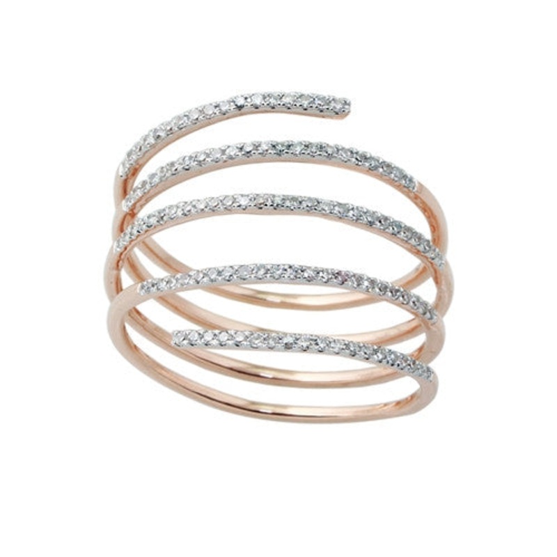 Diamond Spiral Ring