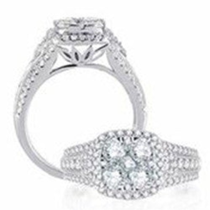Invisible Setting Diamond Ring 14k White Gold (1.50 ct. tw.)