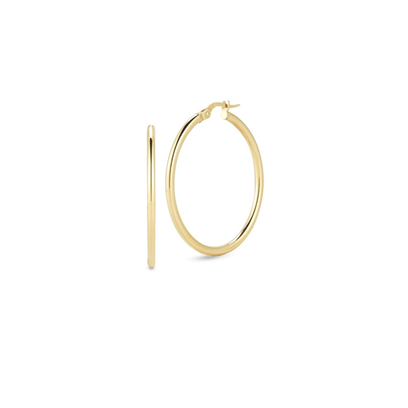 18K Designer Gold The Perfect Hoop Medium Earrings