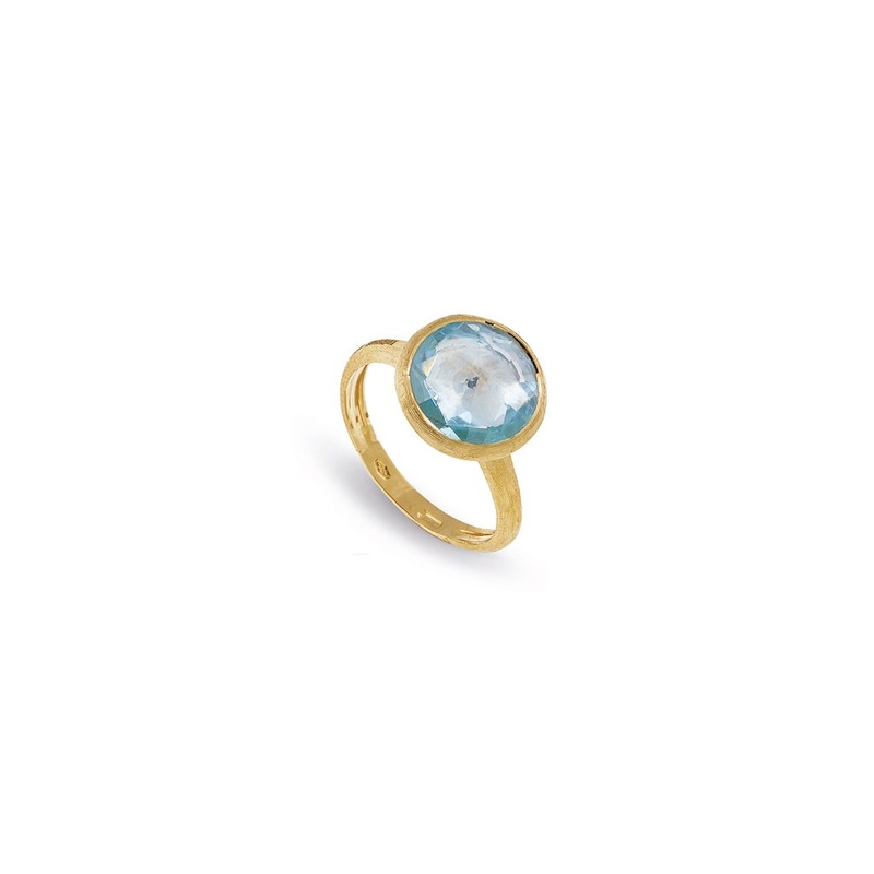 18K Yellow Gold  Topaz Medium Stackable Ring