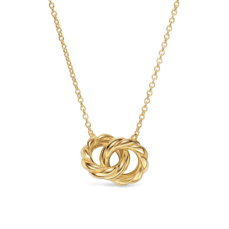 Sculpted Cable Chain Necklace in 18K Yellow Gold, 9mm