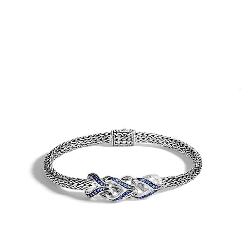 Women’s Asli Link Station Bracelet with Blue Sapphire