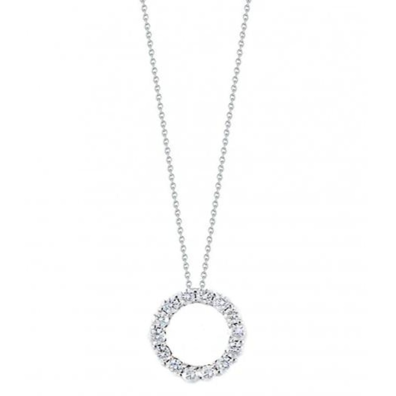 18KT Gold Circle Diamond Pendant