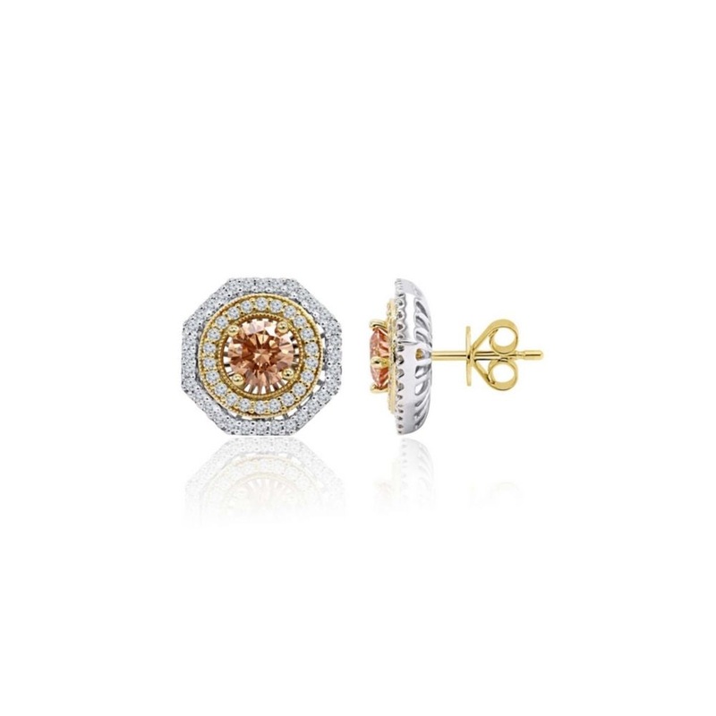 Diamond Halo Earrings