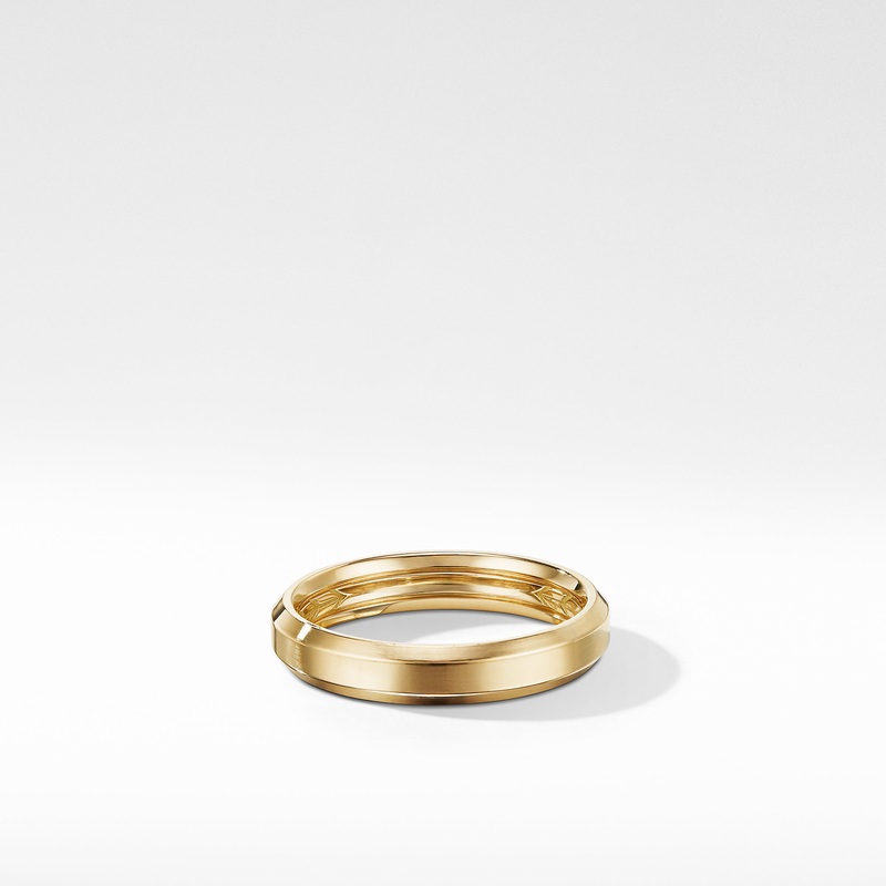 Beveled Band Ring in 18K Yellow Gold