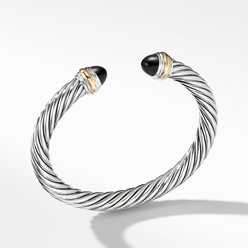 Bracelet with Black Onyx and 14K Gold
