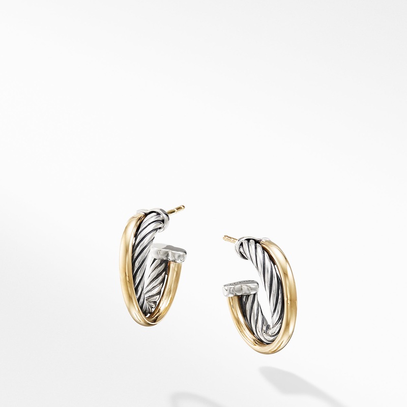 Hoop Earrings with 18K Gold