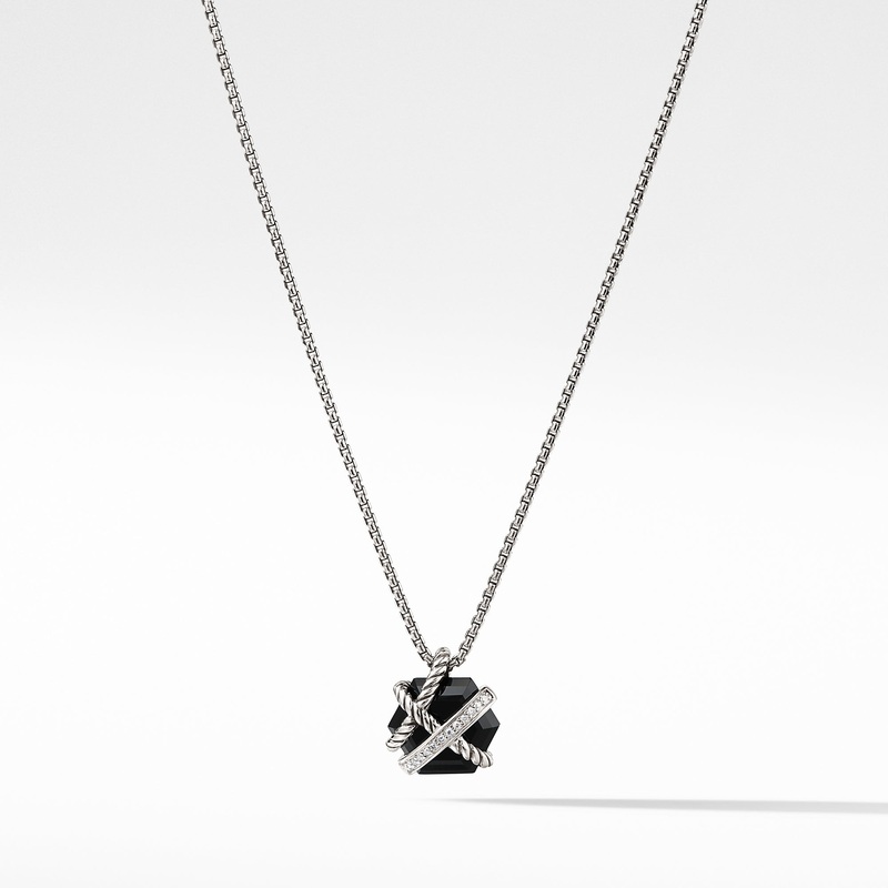 Necklace with Black Onyx and Diamonds