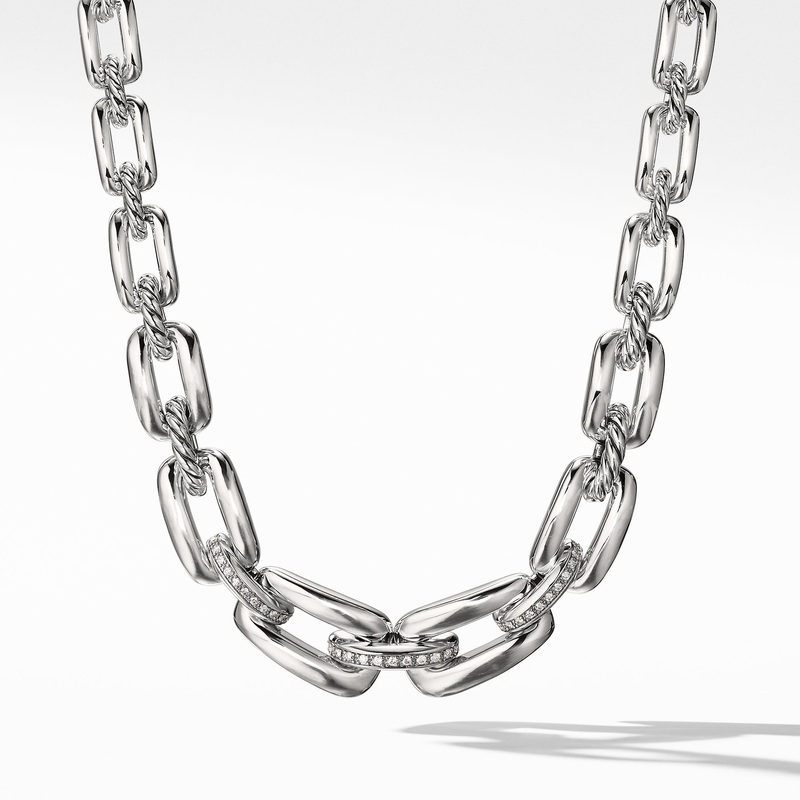 Wellesley Short Chain Necklace with Diamonds