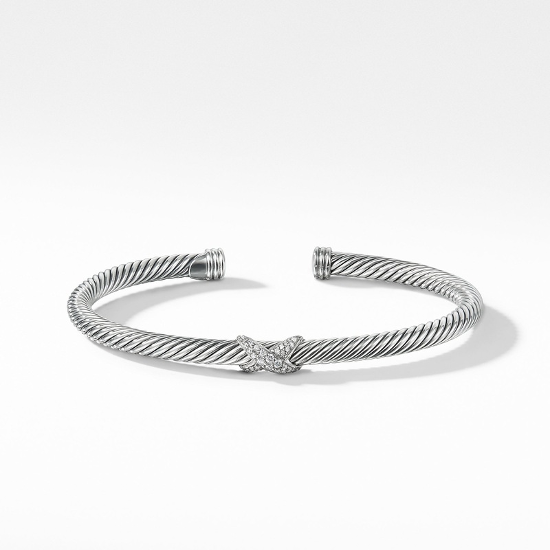 X Bracelet with Diamonds
