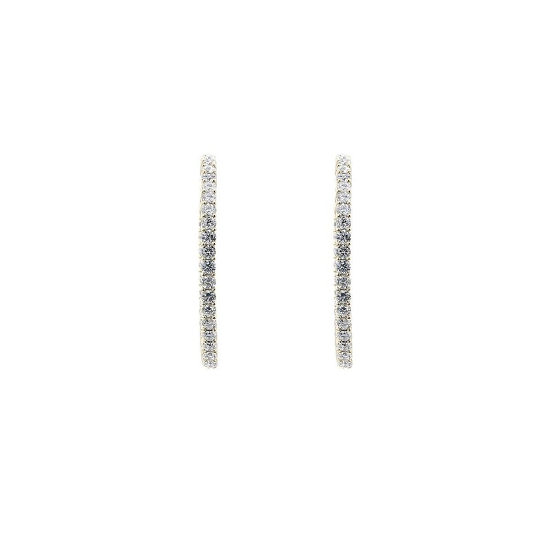 5.00 ctw. Lab-Created Diamond Inside Out Hoops in 14K Gold, 1.5″ Diameter