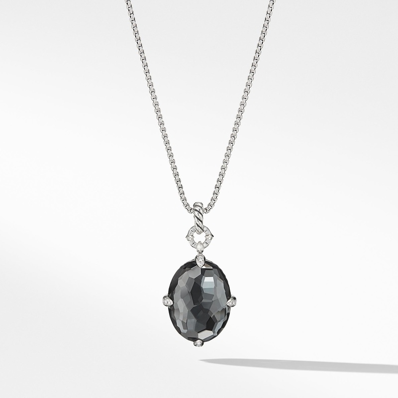 Chatelaine Small Pendant Necklace with Black Orchid