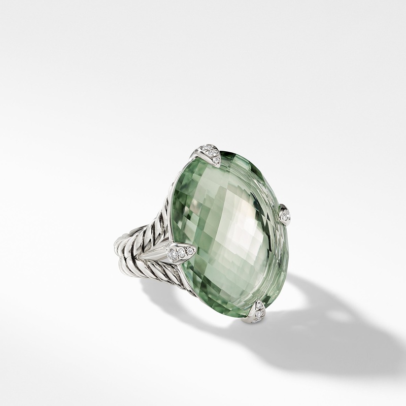 Chatelaine Statement Ring with Prasiolite