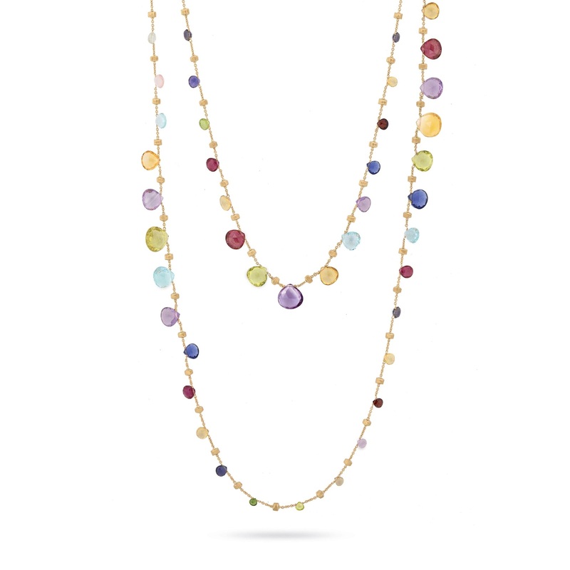 18K Yellow Gold & Mixed Stone Necklace