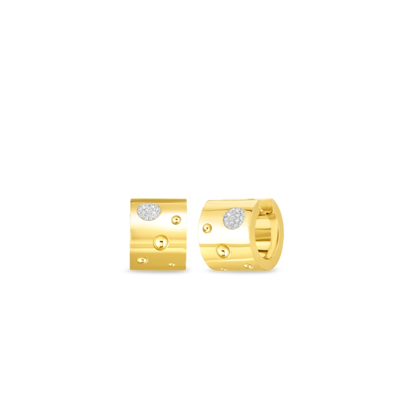 18K Gold & Diamond Pois Moi Luna Wide Earring
