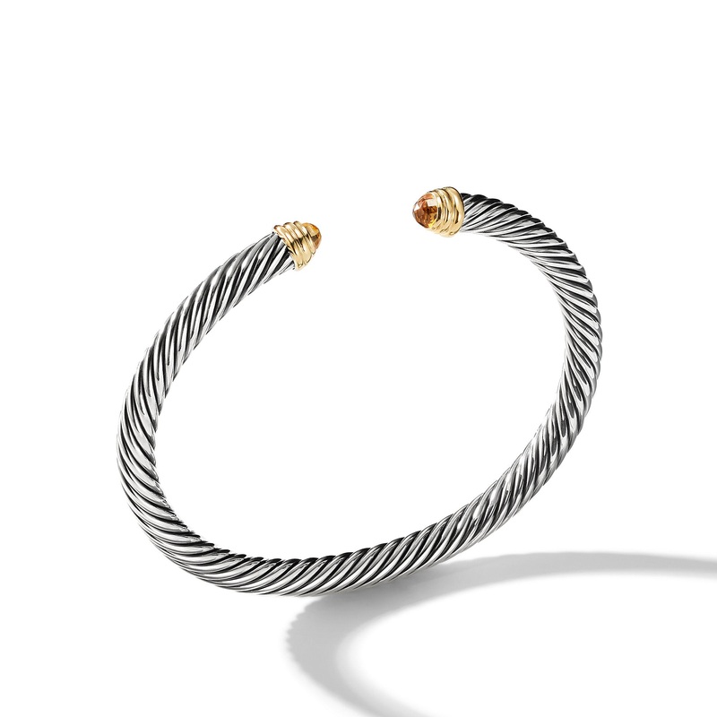 Cable Classics Collection Bracelet with Citrine and 14K Gold