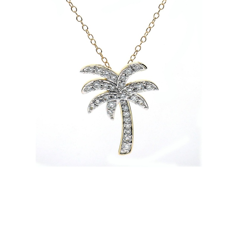 Diamond Palm Tree Pendant