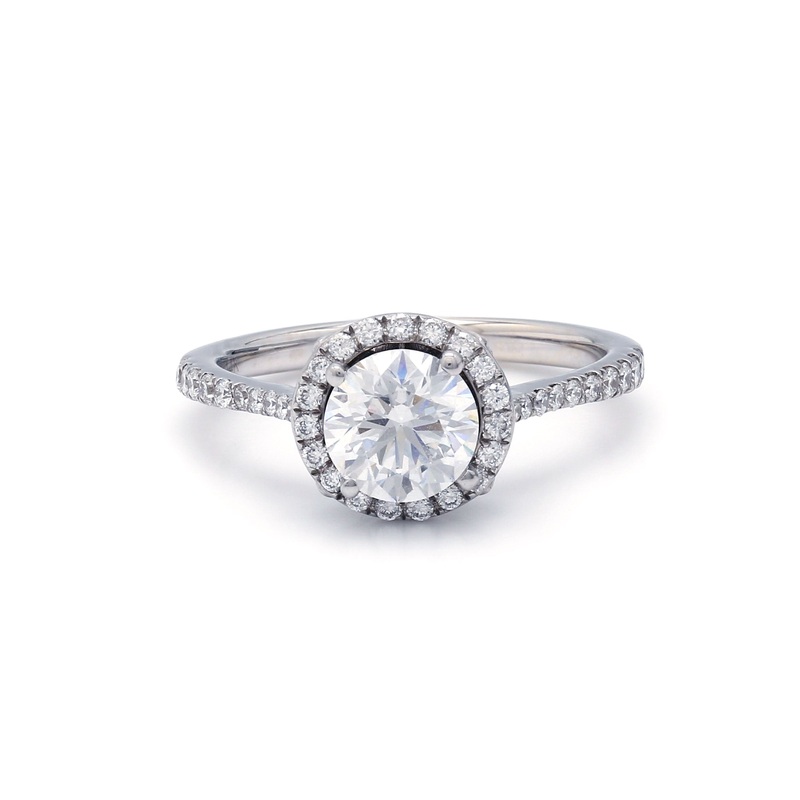 14K Gold 0.60 Ct. T.W. Lab Created Diamond Ring with Halo (Setting Only)