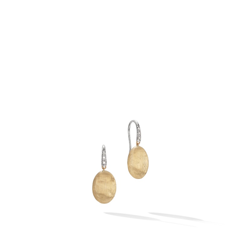 Siviglia Grande 18K Yellow Gold and Diamond French Hook Earring