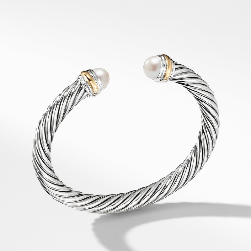 Cable Classics Collection Bracelet with Pearl and 14K Gold