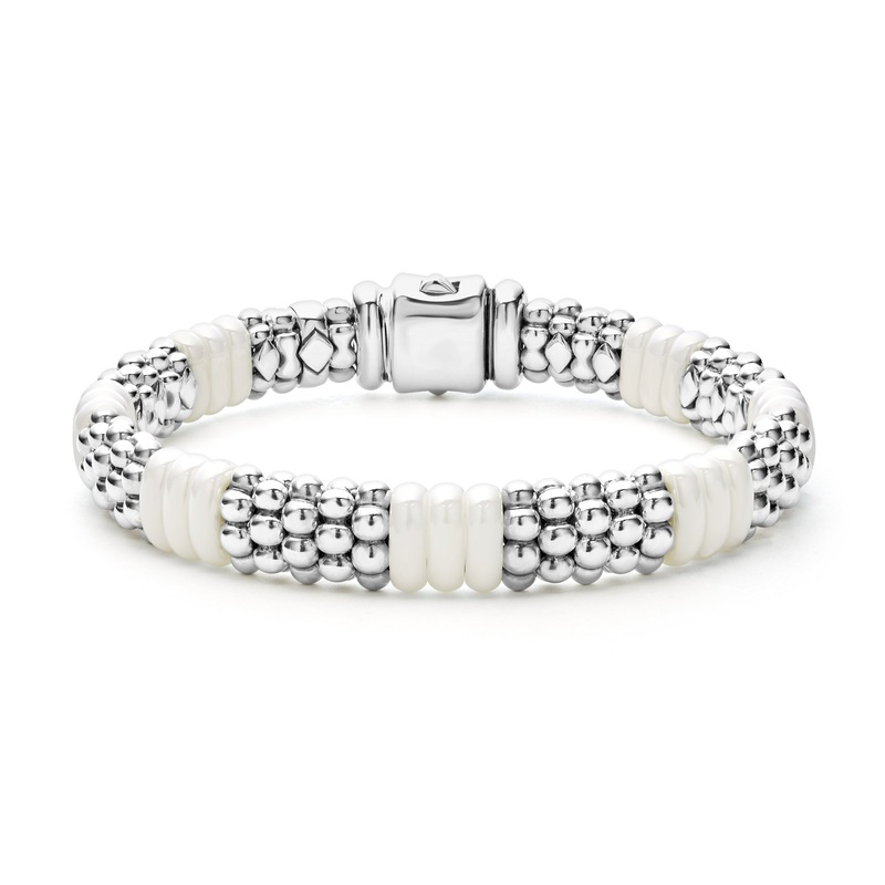 White Caviar Ceramic Caviar Beaded Bracelet