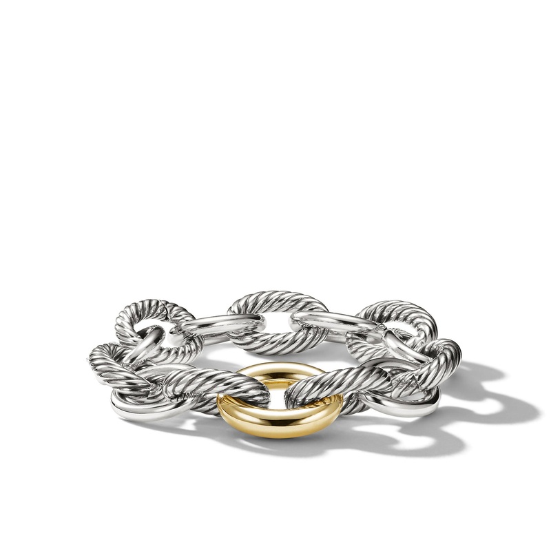 Oval Extra-Large Link Bracelet with 18K Yellow Gold