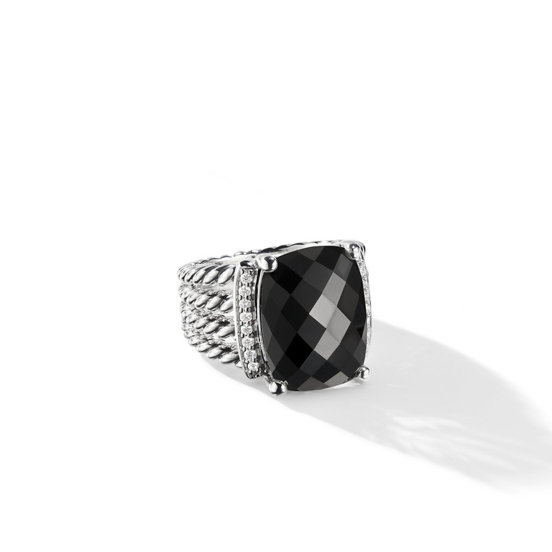Wheaton Ring with Black Onyx and Diamonds