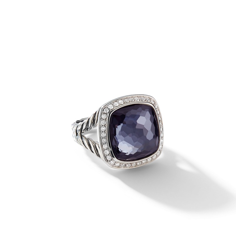 Ring with Lavender Amethyst and Diamonds