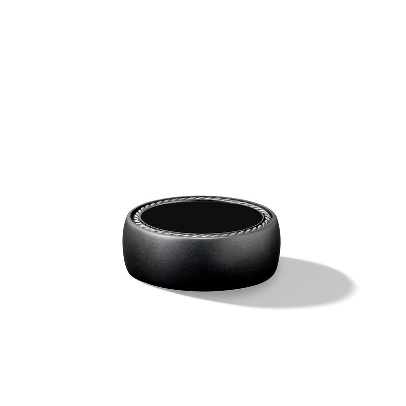 Streamline Wide Band Ring with Black Titanium