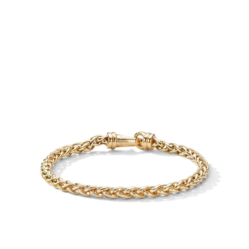 Wheat Chain Bracelet in 18K Yellow Gold