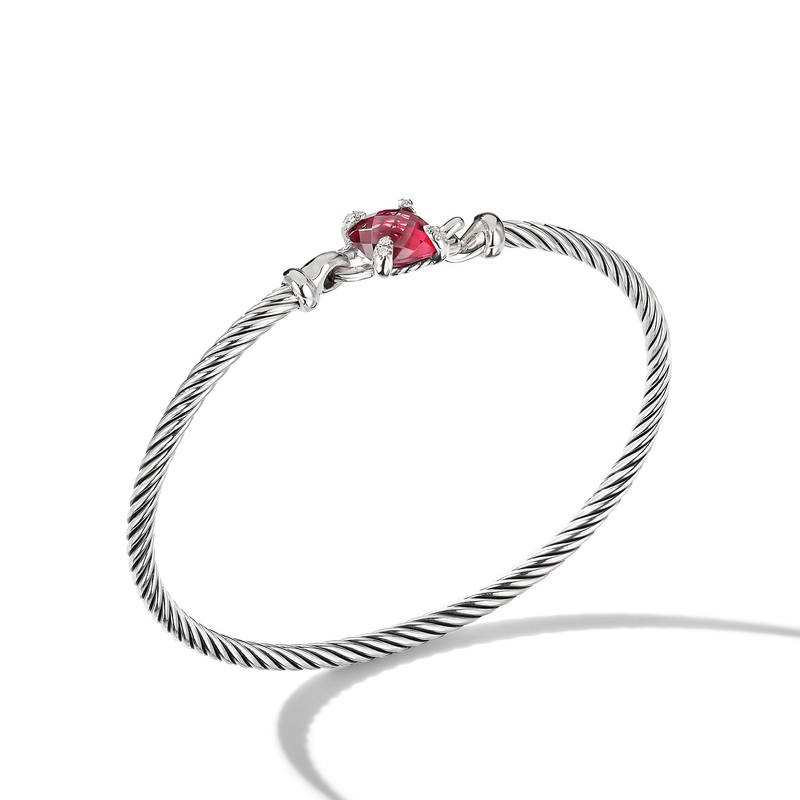 Chatelaine Bracelet with Rhodolite Garnet and Diamonds