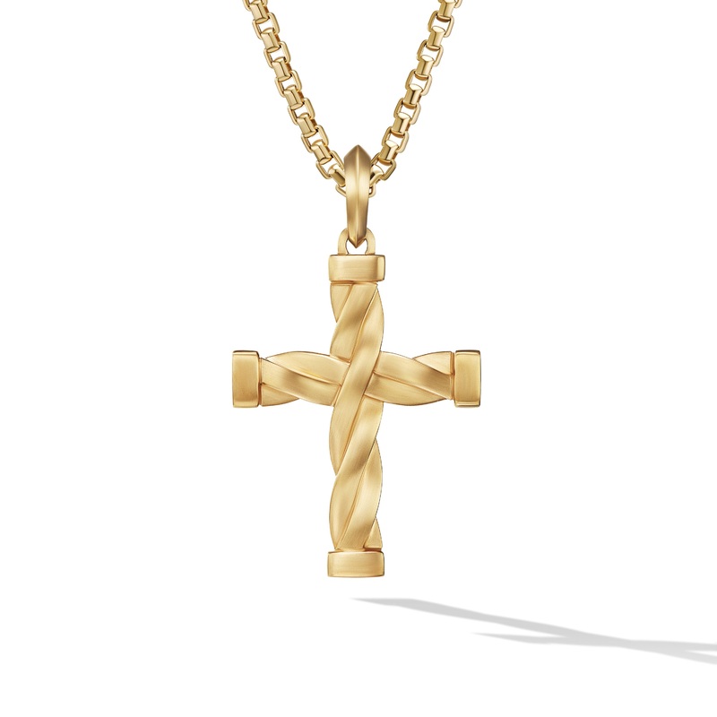DY HeliosCross Pendant in 18K Yellow Gold