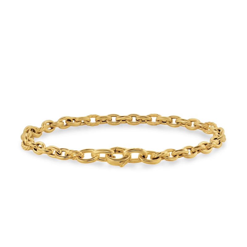 DY Mercer Petite Chain Bracelet in 18K Yellow Gold, 4.5mm