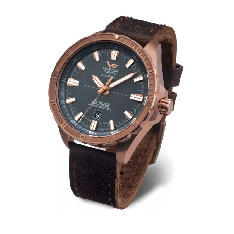 Vostok Europe Almaz Space Station Automatic Bronze Line Men’s Watch NH35-3200507-L