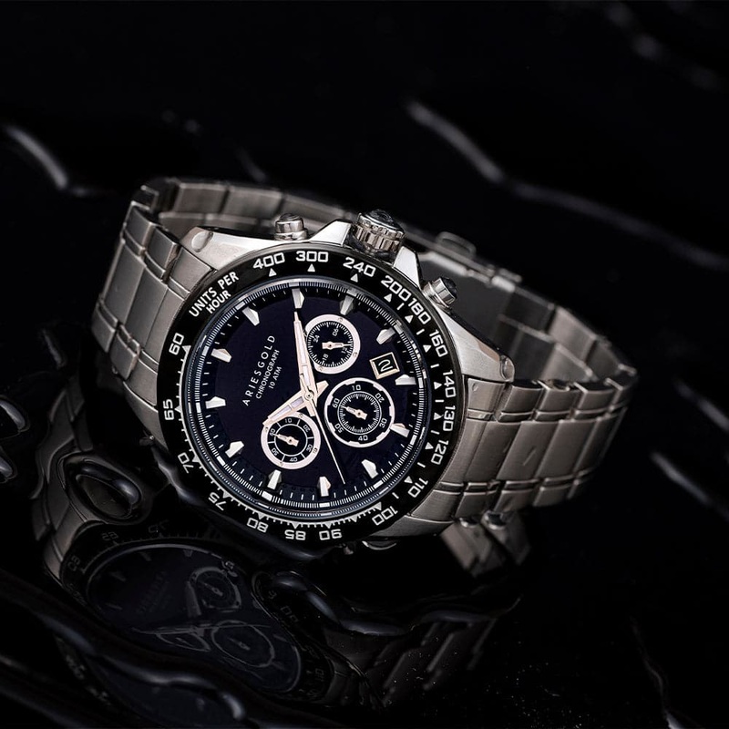 ARIES GOLD G 7024 SBK-BK MONZA CHRONOGRAPH MEN’S WATCH