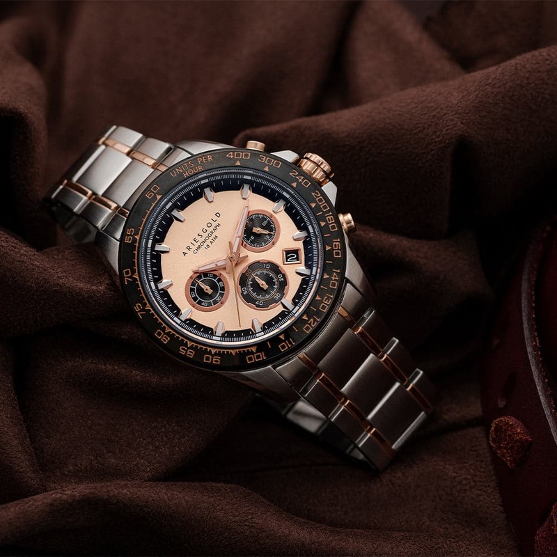 ARIES GOLD G 7024 SBKRG-RG MONZA CHRONOGRAPH MEN’S WATCH