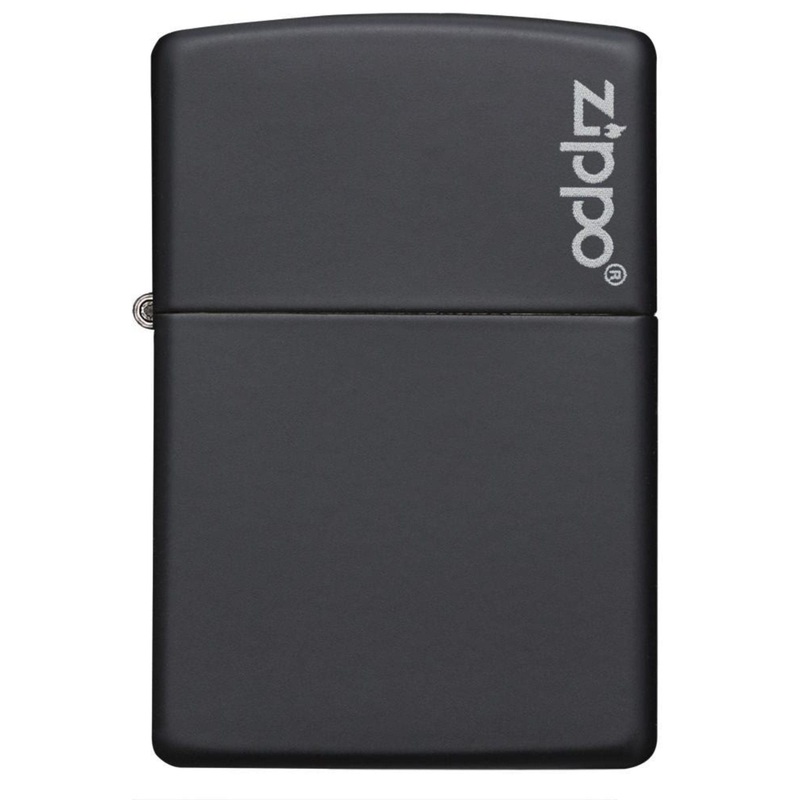 CLASSIC BLACK MATTE WITH ZIPPO LOGO LIGHTER #218