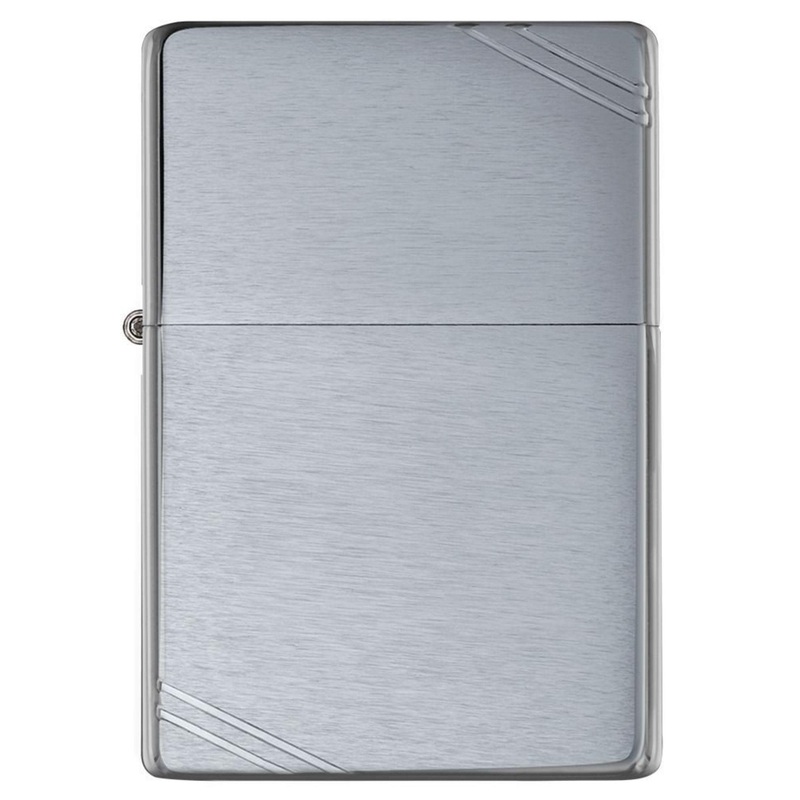 ZIPPO HIGH POLISH CHROME LIGHTER VINTAGE WITH SLASHES #230