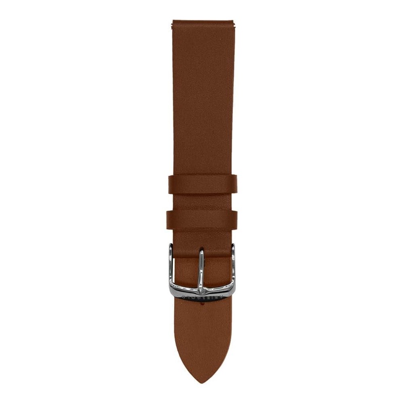ARIES GOLD BABY BROWN AG-L0042-22  LEATHER STRAP